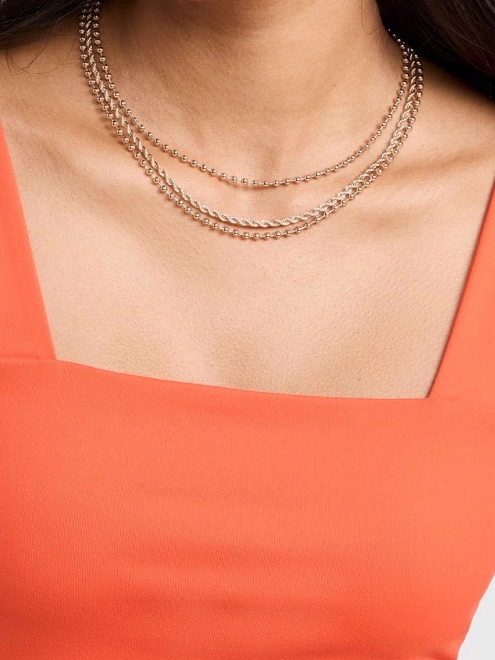 Argento Vivo Three-Strand Layered Gold Necklace